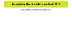 Desktop Screenshot of bestembroiderymachines.net